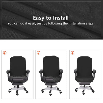 Stretch Spandex Office Chair Covers, Anti-dirty Computer Seat Cover, Removable Slipcovers 