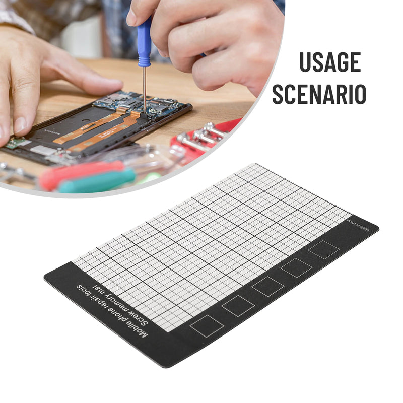 Tapete de Parafuso Magnético para Reparação de Telemóveis, Working Memory Pad, Ferramentas de Reparação, Placemat, Almofada Magnética, 145mm × 90mm, 1PC