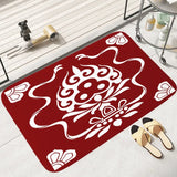Tapete de chão com padrão vermelho e branco, quarto, banheiro, absorvente, decoração de casa, sala de estar, entrada