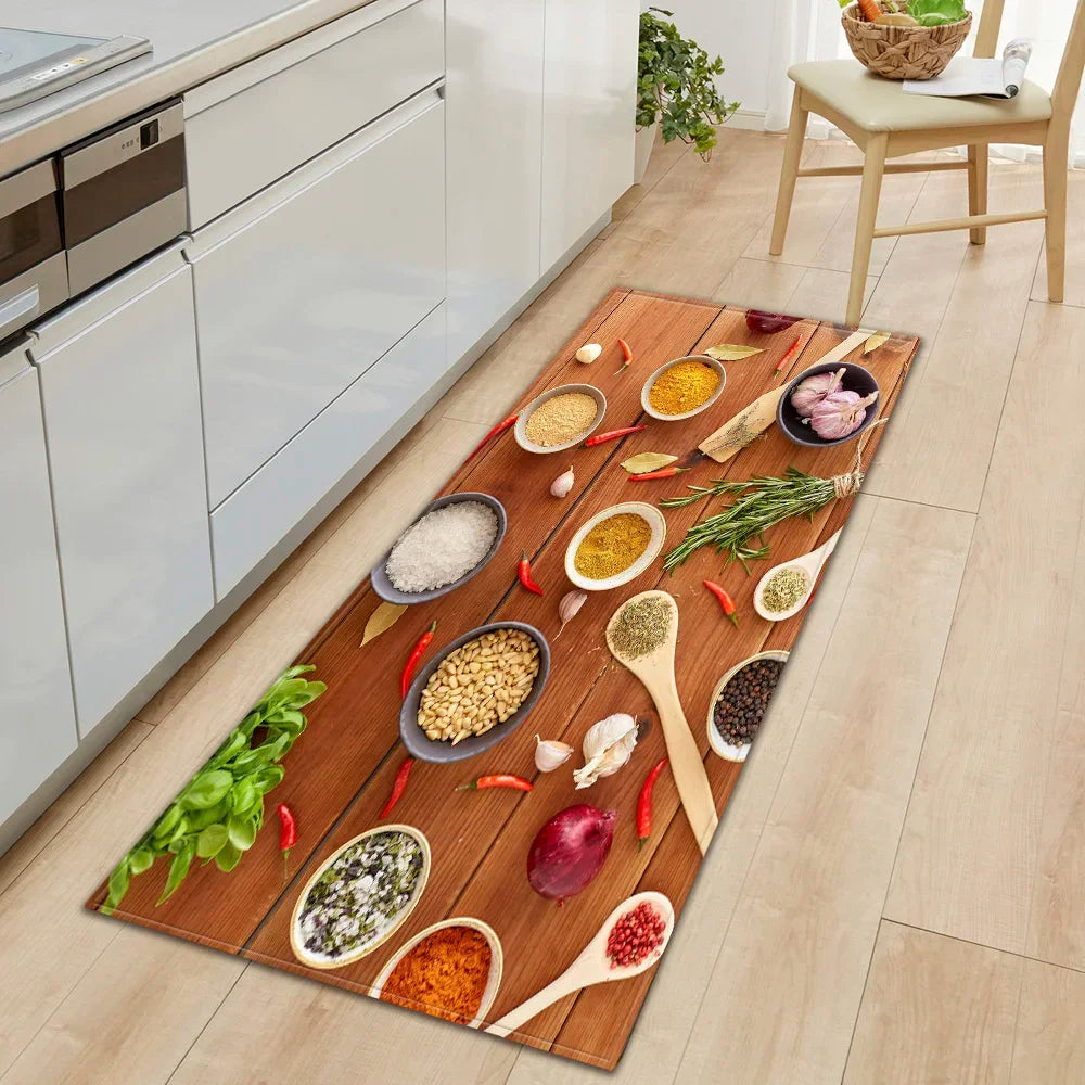 Felpudo moderno para cocina, entrada, pasillo, dormitorio, sala de estar, decoración, balcón, baño, antideslizante, largo 