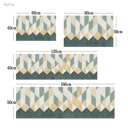 Felpudo moderno para cocina, entrada, pasillo, dormitorio, sala de estar, decoración, balcón, baño, antideslizante, largo 