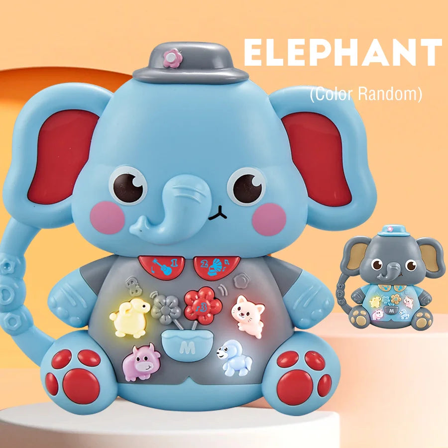 Teclado Piano Eletrônico Animal para Bebês, Brinquedo Educacional Infantil com Música de Iluminação, Música Infantil, 18M +