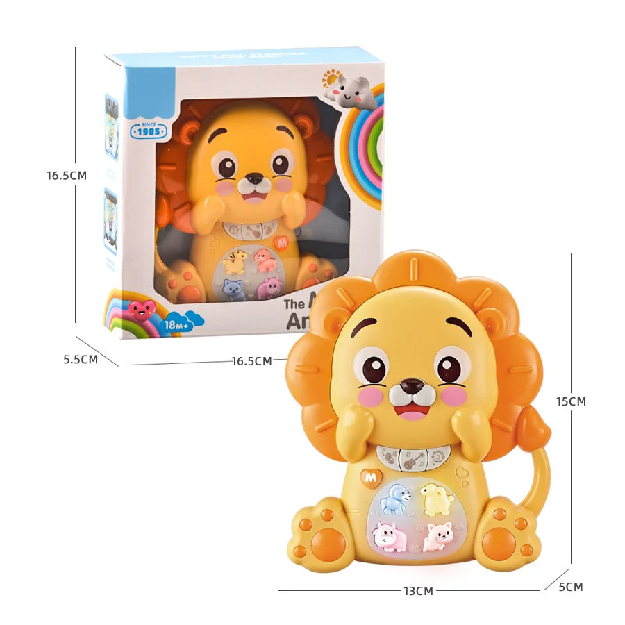 Teclado Piano Eletrônico Animal para Bebês, Brinquedo Educacional Infantil com Música de Iluminação, Música Infantil, 18M +