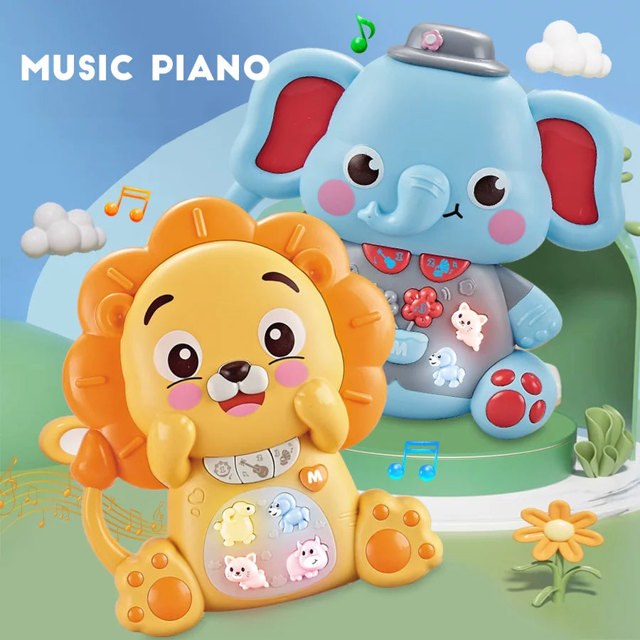 Animal Electronic Piano Keyboard for Babies, Educational Toddler Toy with Lighting Music, Kids Music, 18M+ 