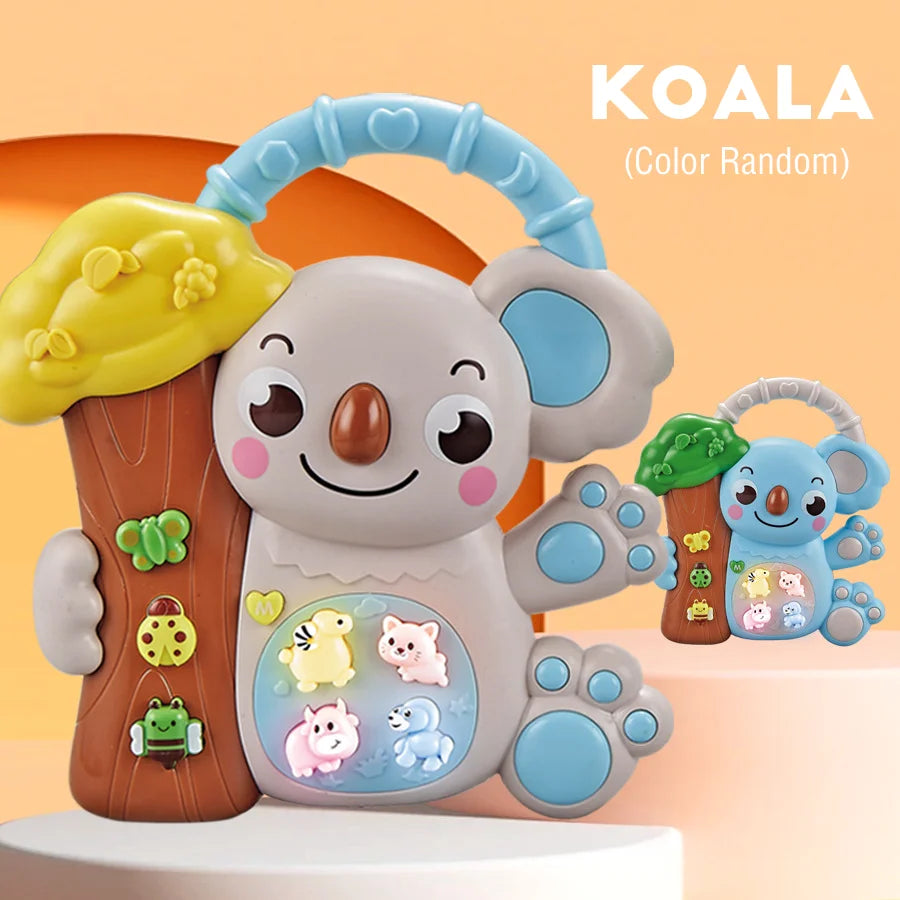 Teclado Piano Eletrônico Animal para Bebês, Brinquedo Educacional Infantil com Música de Iluminação, Música Infantil, 18M +