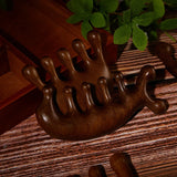 Terapia de madeira massagem pente cabeça rosto couro cabeludo gua sha massageador natural facial sândalo dente largo guasha raspagem massagem corporal