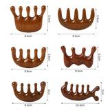 Terapia de madeira massagem pente cabeça rosto couro cabeludo gua sha massageador natural facial sândalo dente largo guasha raspagem massagem corporal