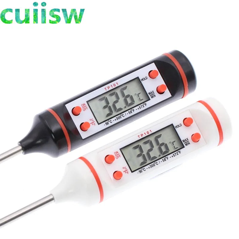 Digital Meat Thermometer for BBQ Stainless Steel Foldable Food Meat Turkey Thermometer 