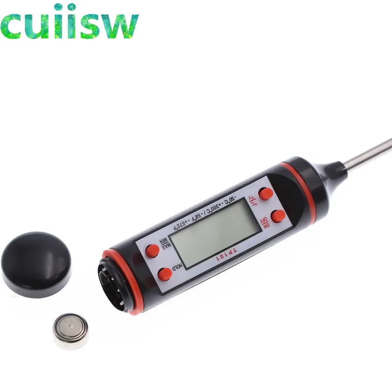 Digital Meat Thermometer for BBQ Stainless Steel Foldable Food Meat Turkey Thermometer 