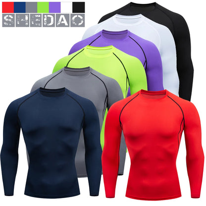 Terno Sportswear Compressão para Homens, Conjuntos de Yoga Esportes Apertados, Treino Ginásio, Jogging, MMA Fitness Vestuário, Calças de Treino, Terno Esportivo, 2PCs