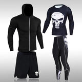 Conjuntos deportivos de compresión para hombre, mallas de gimnasio, conjuntos deportivos para correr, chándal para correr 