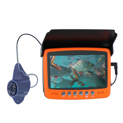 Thejles HD 1000 Line Ice Fishing Underwater Camera 4.3 Inch IPS Screen Fish Finder with 8 Infrared Lights Can Turn On/Off 