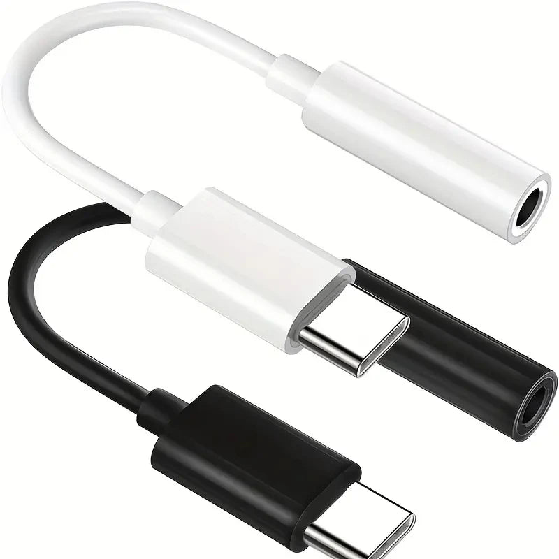 Tipo C Adaptador Aux para iPhone, Cabo de áudio para Huawei, Xiaomi, Redmi, POCO, Samsung, 3,5mm a 8Pin, 3, 5 Jack, 3,5mm