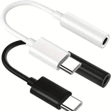 Tipo C Adaptador Aux para iPhone, Cabo de áudio para Huawei, Xiaomi, Redmi, POCO, Samsung, 3,5mm a 8Pin, 3, 5 Jack, 3,5mm