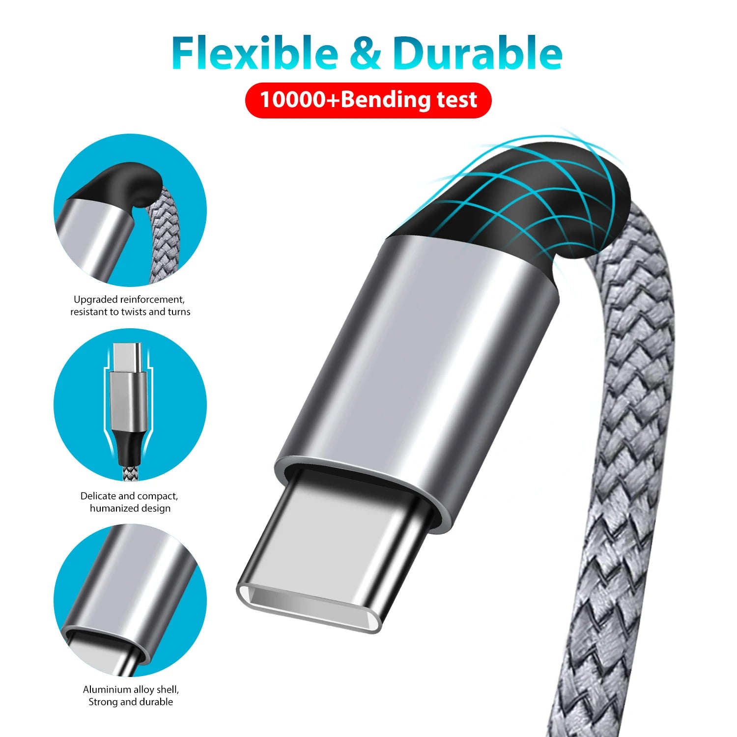 Cable de carga rápida tipo C a tipo C PD, cable de extensión para iPhone 15 Pro Max, Huawei, Xiaomi, Samsung, 60 W, 3 m, 5 m, 8 m, 10 m 