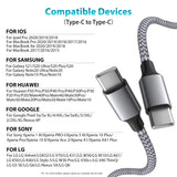 Cable de carga rápida tipo C a tipo C PD, cable de extensión para iPhone 15 Pro Max, Huawei, Xiaomi, Samsung, 60 W, 3 m, 5 m, 8 m, 10 m 