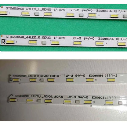 LED Backlight Strips for KD-65XF8505 KD-65XF8796 KD-65XG8505 KD-65XG8596, Bars ST0650A68 _ 64LED _ L(R) REV01 Array Matrix Line Plank 