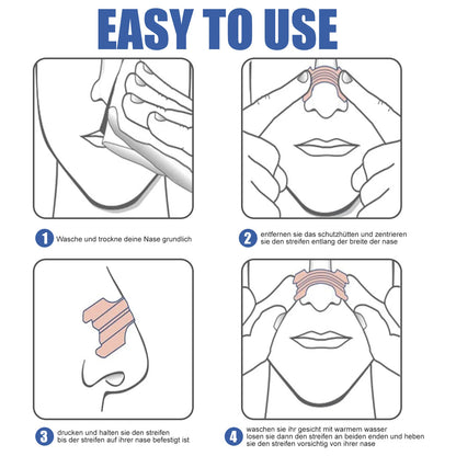 Tiras nasais para parar de roncar, adesivo nasal, bom sono, produto claro, mais fácil, melhor respirar, dispositivo de auxílio ao sono, produto de cuidados de saúde