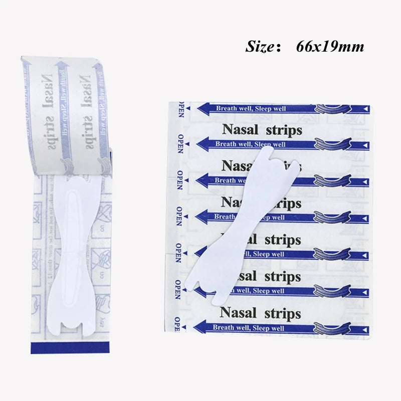 Tiras nasais transparentes para ronco, anti-ronco adesivo, melhor respiração do nariz, reduzir ferramenta ronco, cuidados de saúde, parar ronco patch, 50 pcs/lot