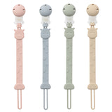 Portachupetes de silicona para bebés de 3 meses o más, sin BPA, diseño de una sola pieza. 