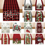 Christmas Tablecloth, Linen Table Flag, Table Cover for Christmas Decorations for Home, Navidad Noel, Gifts, Snowman Tablecloth 
