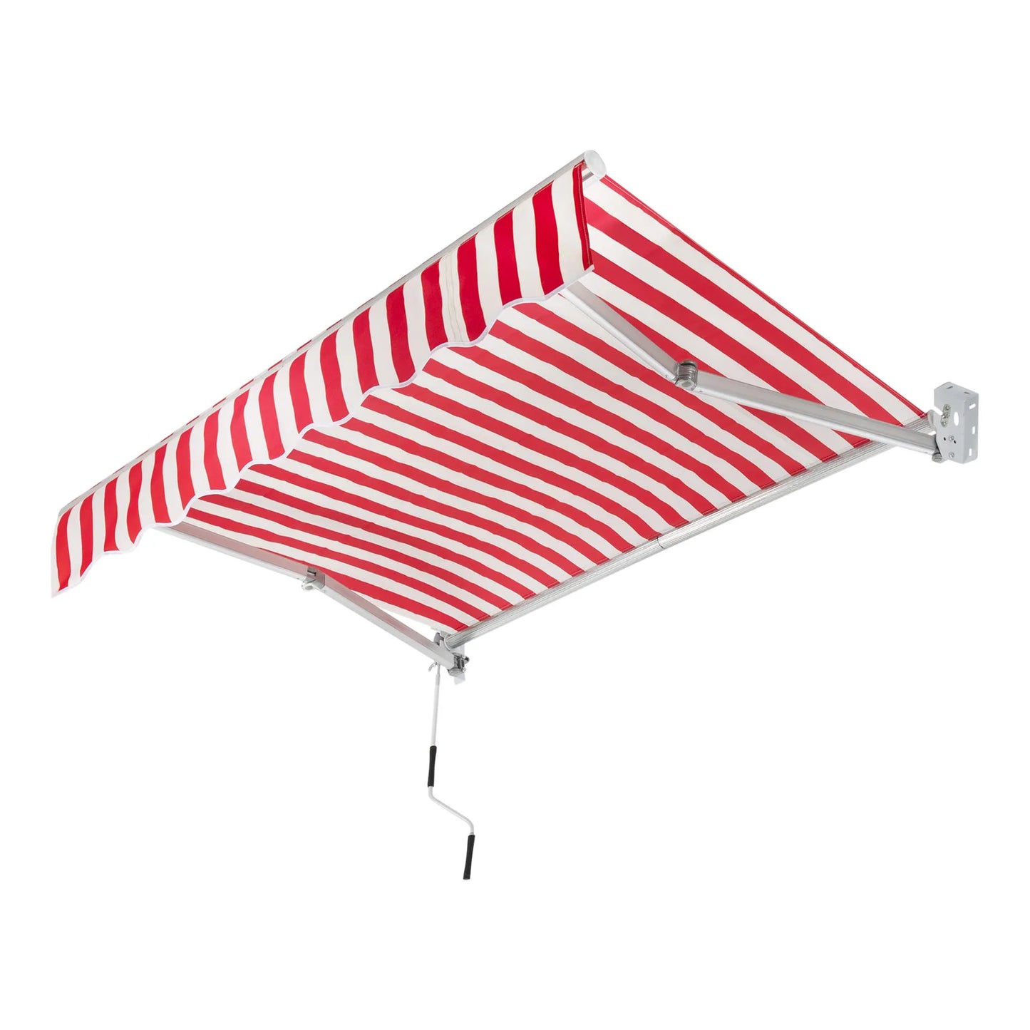 Manual Outdoor Awning with Crank Handle, Retractable Waterproof Canopy, Door and Window Awnings, 2x1.5m 