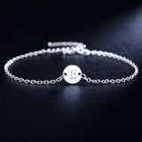 925 Sterling Silver Anklet for Men Women 26 Letters Alphabet Chain Bracelets Wedding Party Personality Jewelry Lady Gift 