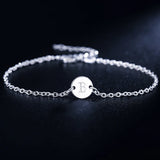 925 Sterling Silver Anklet for Men Women 26 Letters Alphabet Chain Bracelets Wedding Party Personality Jewelry Lady Gift 