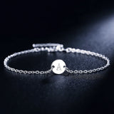 925 Sterling Silver Anklet for Men Women 26 Letters Alphabet Chain Bracelets Wedding Party Personality Jewelry Lady Gift 