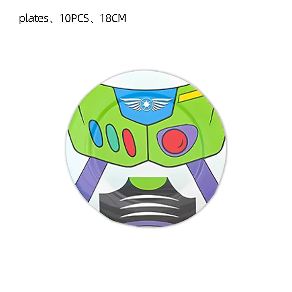 Decoración de Toy Story para niños, recuerdos de fiesta, platos, cielo azul, nubes blancas, globos, cumpleaños, baby shower, niñas, artículos de fiesta 