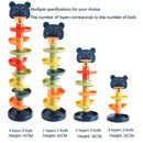 Track Rolling Ball Pile Tower for Babies, Early Educational Toy, Rotating Track, Stacking Toy for Kids, Gift, 2-7 Layers 
