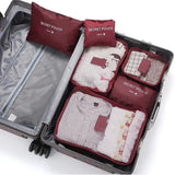Bolsas de viaje para guardar ropa, organizador de equipaje portátil, funda para maleta, cubo de embalaje, para guardar zapatos, maleta (6 unidades) 