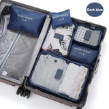 Bolsas de viaje para guardar ropa, organizador de equipaje portátil, funda para maleta, cubo de embalaje, para guardar zapatos, maleta (6 unidades) 