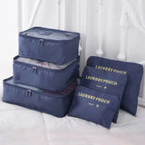 Bolsas de viaje para guardar ropa, organizador de equipaje portátil, funda para maleta, cubo de embalaje, para guardar zapatos, maleta (6 unidades) 