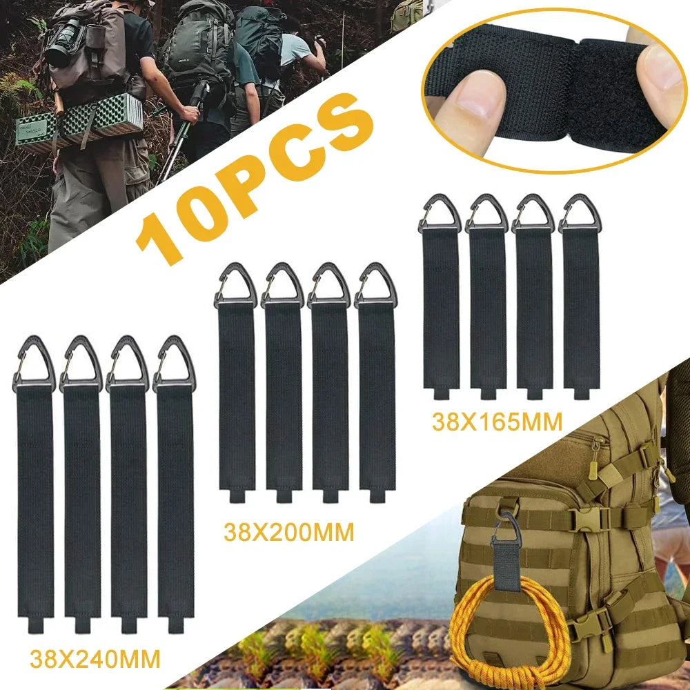 Organizador de cables con hebilla triangular para la gestión de cables de alimentación, nailon, correas resistentes para cables, mangueras, organizador para coche, 10 unidades 