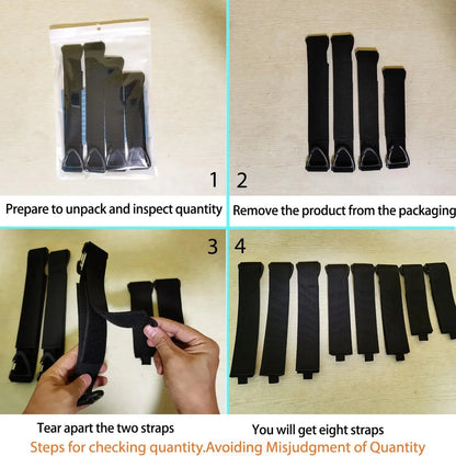Organizador de cables con hebilla triangular para la gestión de cables de alimentación, nailon, correas resistentes para cables, mangueras, organizador para coche, 10 unidades 