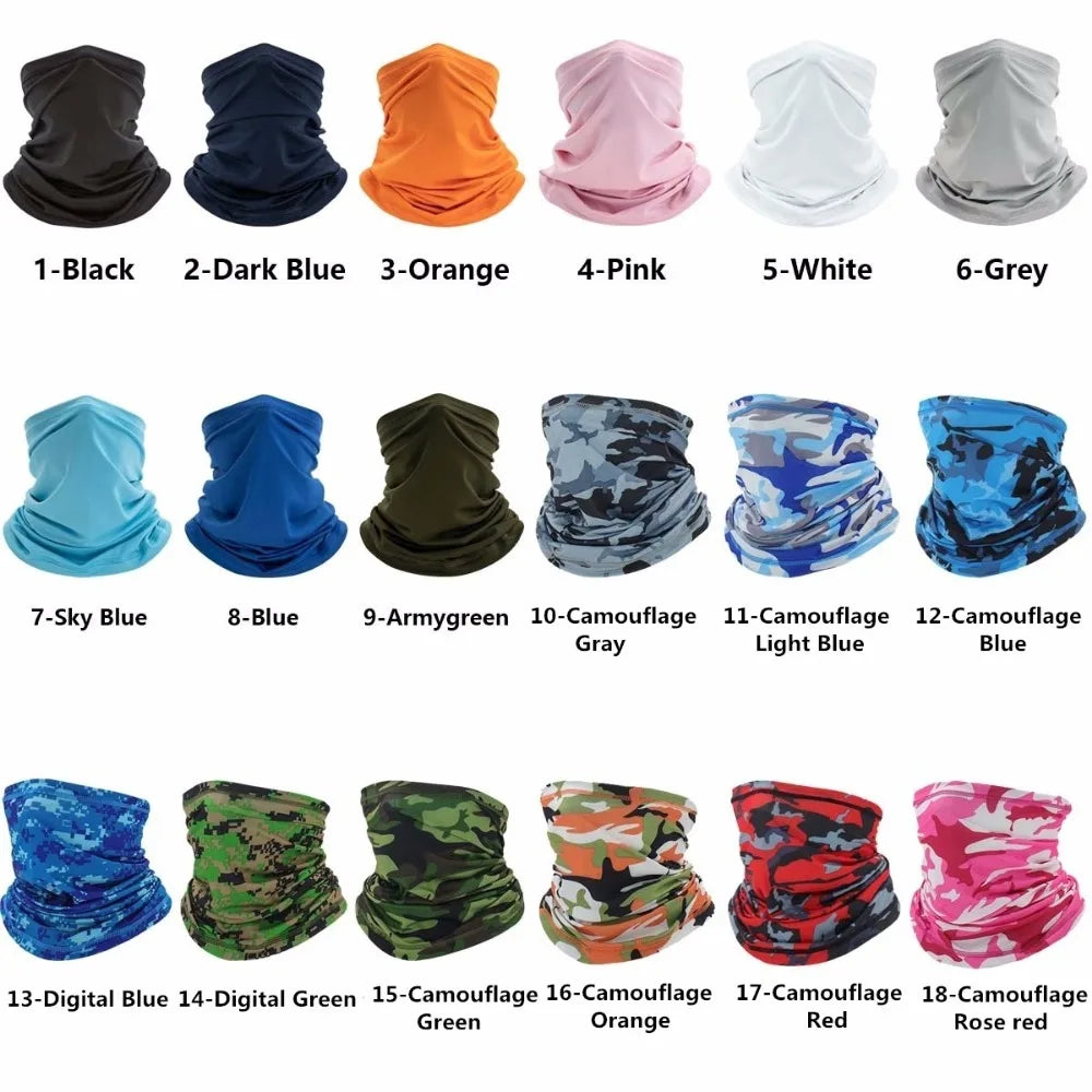 Multi-purpose turban for men and women, riding scarf, cycling bandana, sunscreen, ice silk, outdoor fishing, hiking headwear, mask 