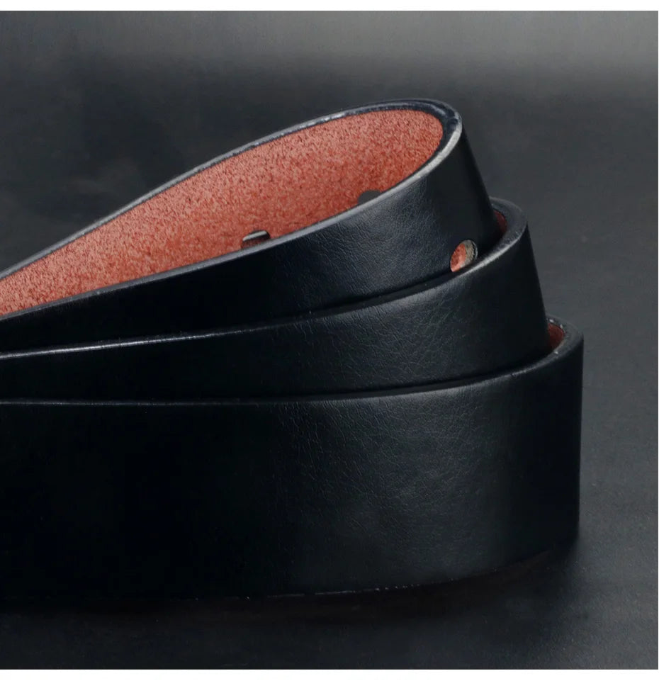 Cinturón casual vintage Maikun para hombre, con hebilla de pasador negra, de cuero ancho y versátil para estudiantes.