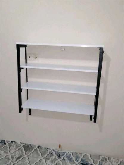 Foltable Extendable Table Wall Mounted Retractable Shelf Furniture 70x100 For Home Kitchen Smart Rack Stylish Dining Coffee DIY