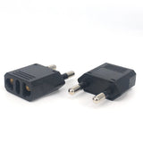 Adaptador de enchufe de EE. UU. a UE, adaptador de enchufe de la UE, adaptador de viaje de CN a UE, convertidor eléctrico de enchufe europeo de Corea, tomas de corriente, toma de CA, 1-100 piezas 