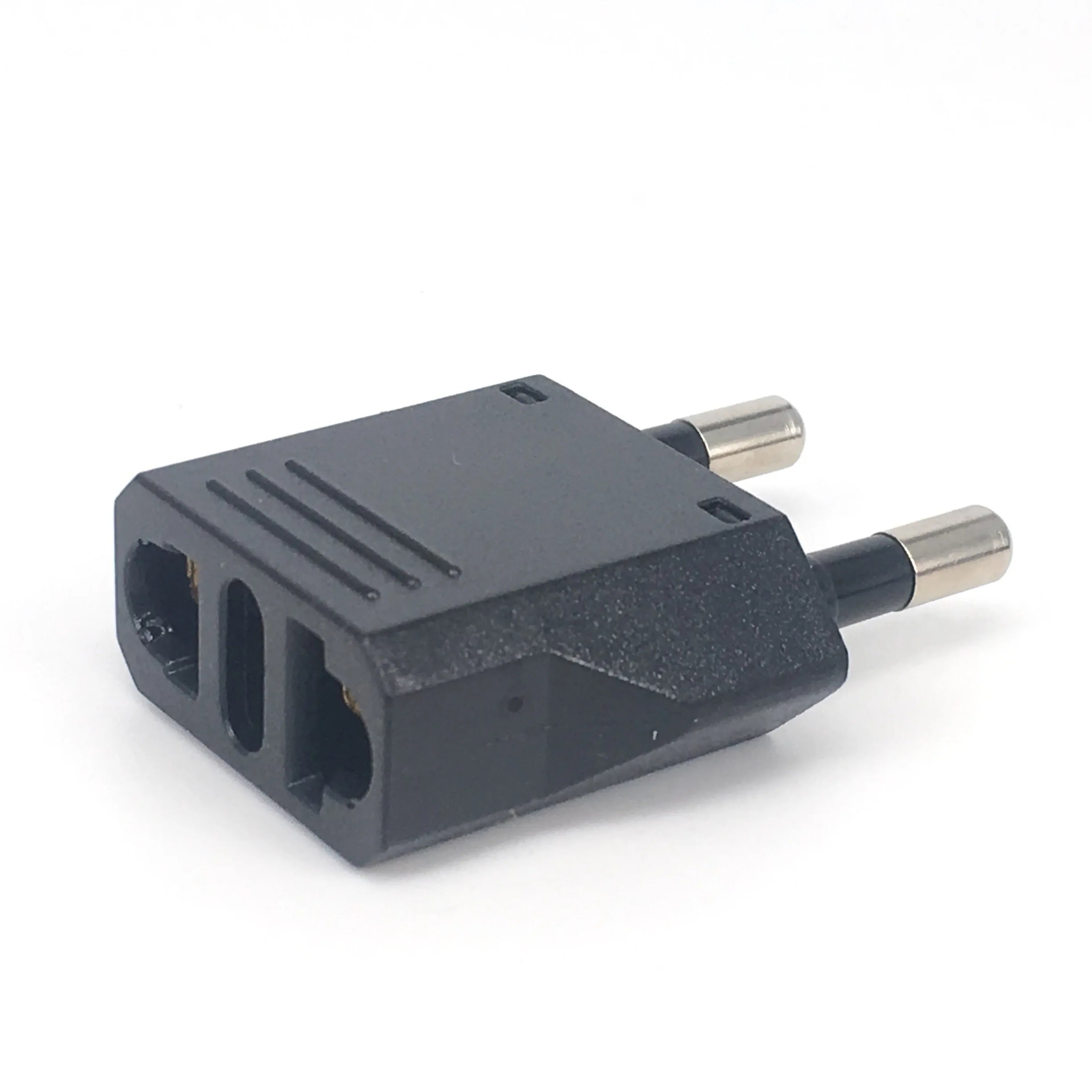 Adaptador de enchufe de EE. UU. a UE, adaptador de enchufe de la UE, adaptador de viaje de CN a UE, convertidor eléctrico de enchufe europeo de Corea, tomas de corriente, toma de CA, 1-100 piezas 