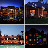 USB Powered Rotating Projetor De Natal Padrão Floco De Neve, Luzes LED Do Palco, Iluminação Noturna Ao Ar Livre, Decoração De Natal, 1Pc