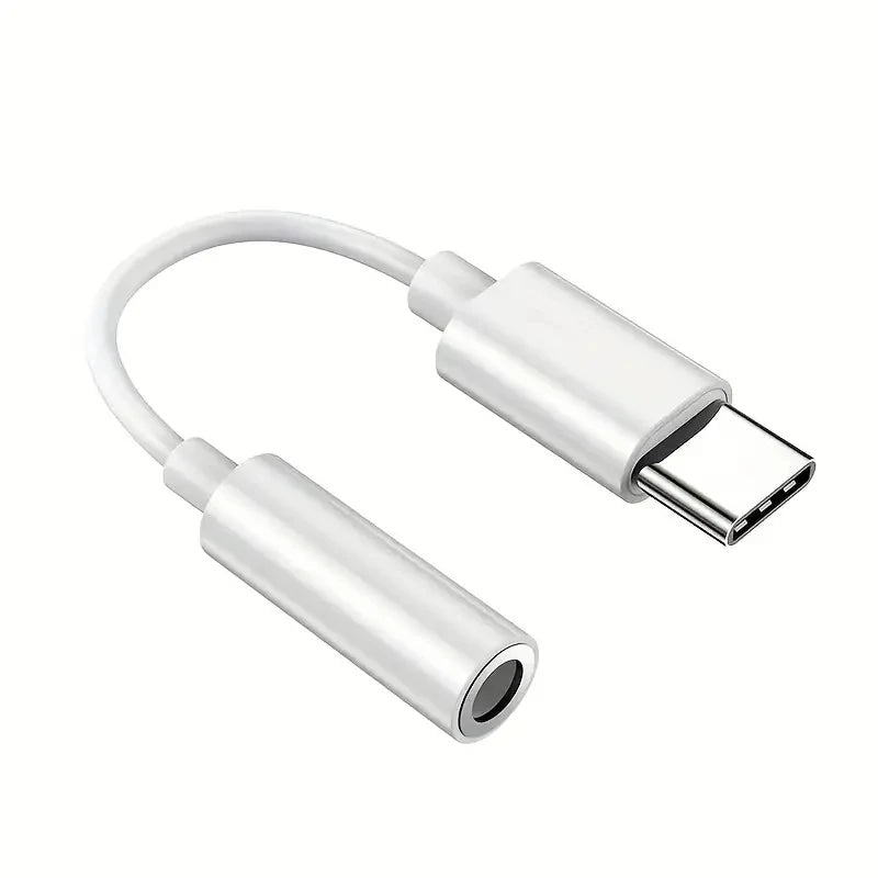 USB tipo C para 3.5 Jack fone de ouvido adaptador, conversor de cabo de áudio, USB-C, iPhone 15, 15 Pro Max, Samsung Galaxy, Huawei, Xiaomi, 3, 5mm
