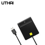 Lector de tarjetas inteligentes UTHAI para tarjetas bancarias, USB SIM, IC, ID, EMV, SD, TF, MMC, USB-CCID, ISO 7816, Windows 7, 8, 10, Linux, X02 