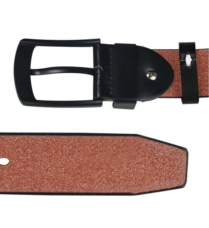 Cinturón casual vintage Maikun para hombre, con hebilla de pasador negra, de cuero ancho y versátil para estudiantes.