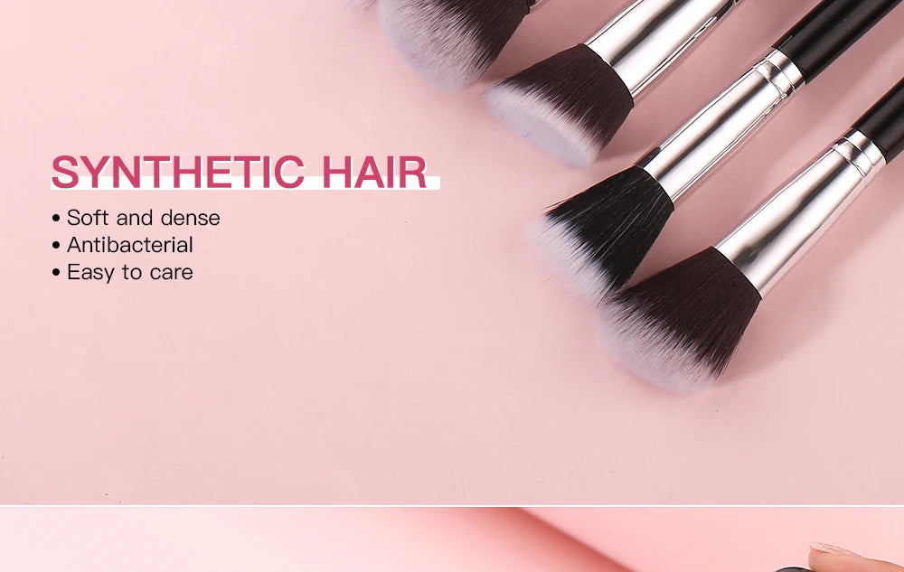 BEILI Black Makeup brushes set Professional Natural goat hair brushes Foundation Powder Contour Eyeshadow make up brushes