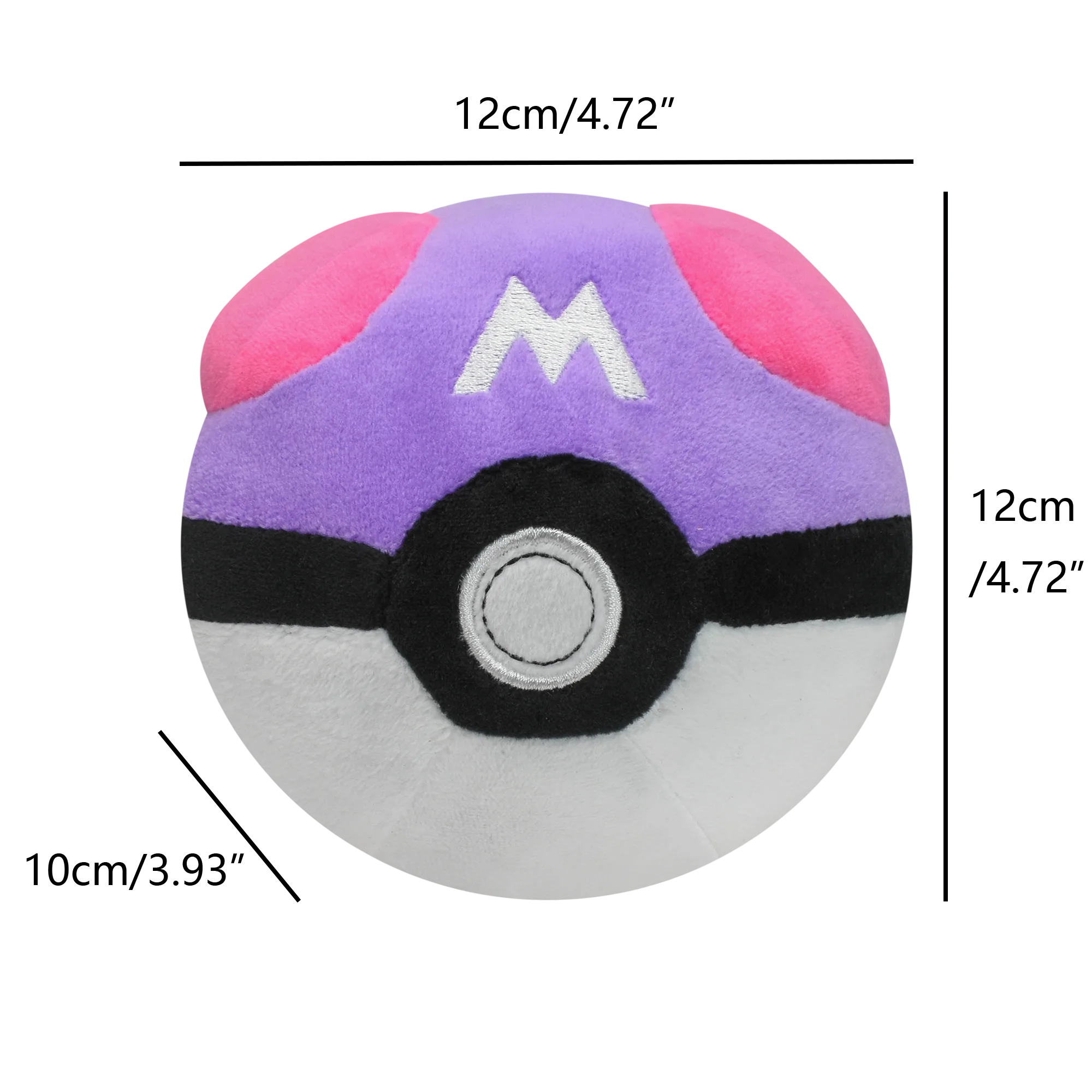 Ultra Pokémon Ball Plush Toys, Master Ball, Big Ball, Plush Animals, Cartoon Backpack, Toy Pendant Decoration, Birthday