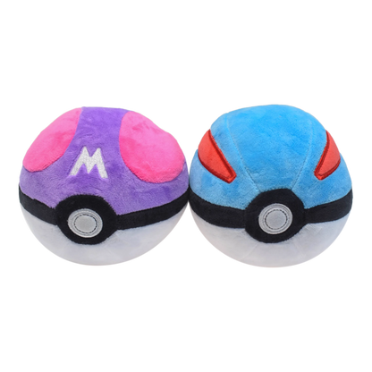 Ultra Pokémon Ball Plush Toys, Bola mestra, Bola grande, Animais de pelúcia, Mochila Cartoon, Brinquedo Decoração Pingente, Aniversário