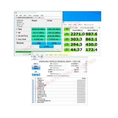 PM991 SSD Internal Solid State Drive M.2 2230 NVME Storage Hard Drive PCIE3.0 for Laptops Tablets PC MZ9LQ128HBHQ 128GB 