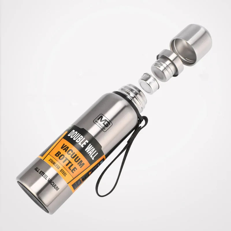 Upors grande capacidade garrafa térmica de aço inoxidável portátil vácuo isolado tumbler com corda garrafa térmica 500/700/1000/1500ml